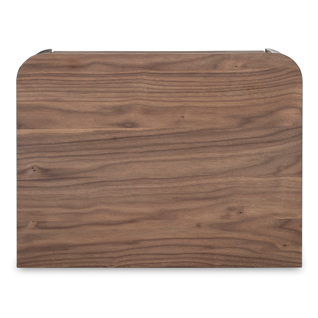 Moe's Home Collection - Round Off Tall Nightstand Walnut - YR-1013-03 | American Home Furniture