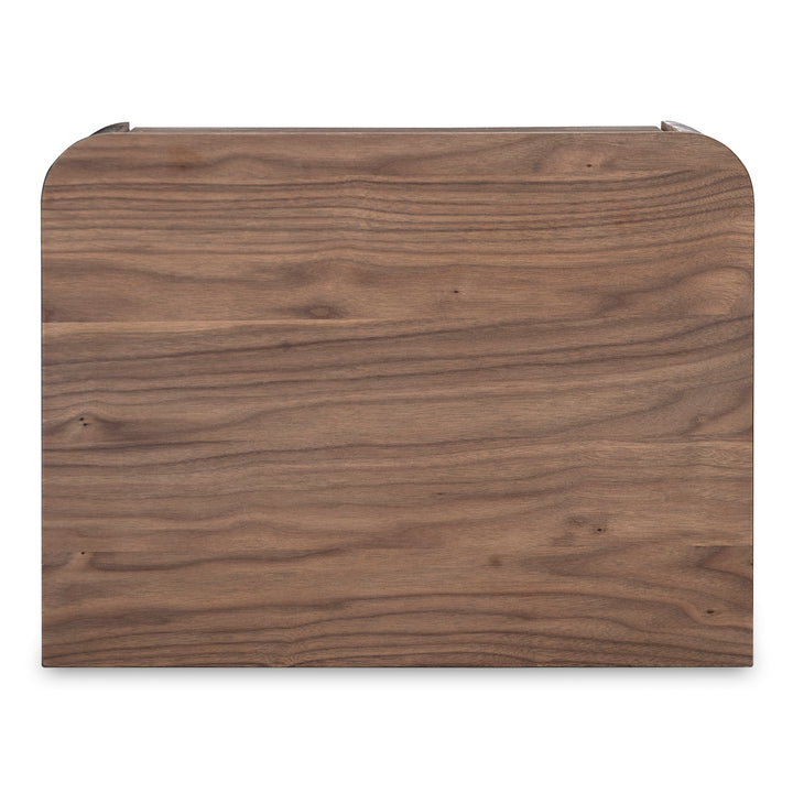 Moe's Home Collection - Round Off Tall Nightstand Walnut - YR-1013-03 | American Home Furniture