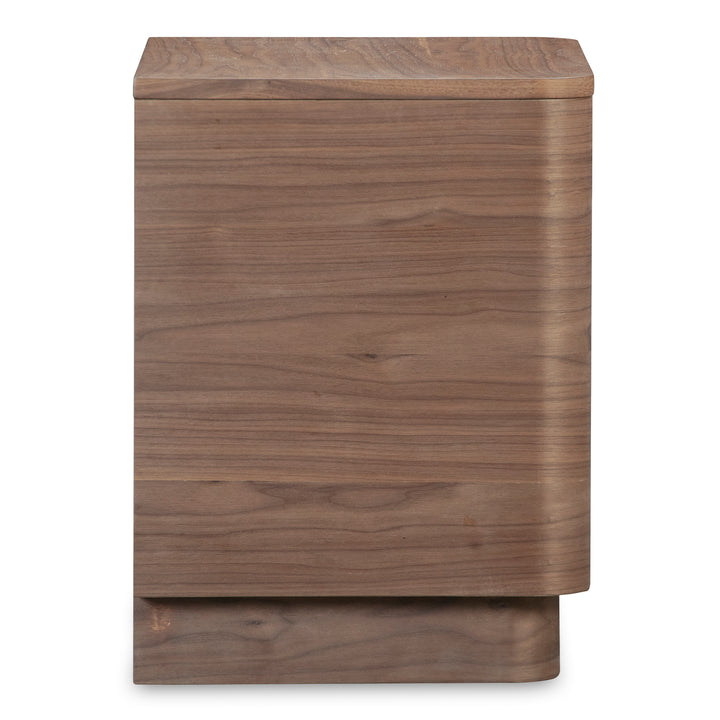 Moe's Home Collection - Round Off Tall Nightstand Walnut - YR-1013-03 | American Home Furniture
