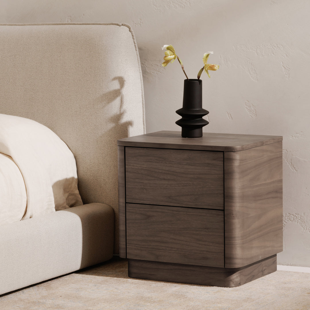 Moe's Home Collection - Round Off Tall Nightstand Walnut - YR-1013-03 | American Home Furniture