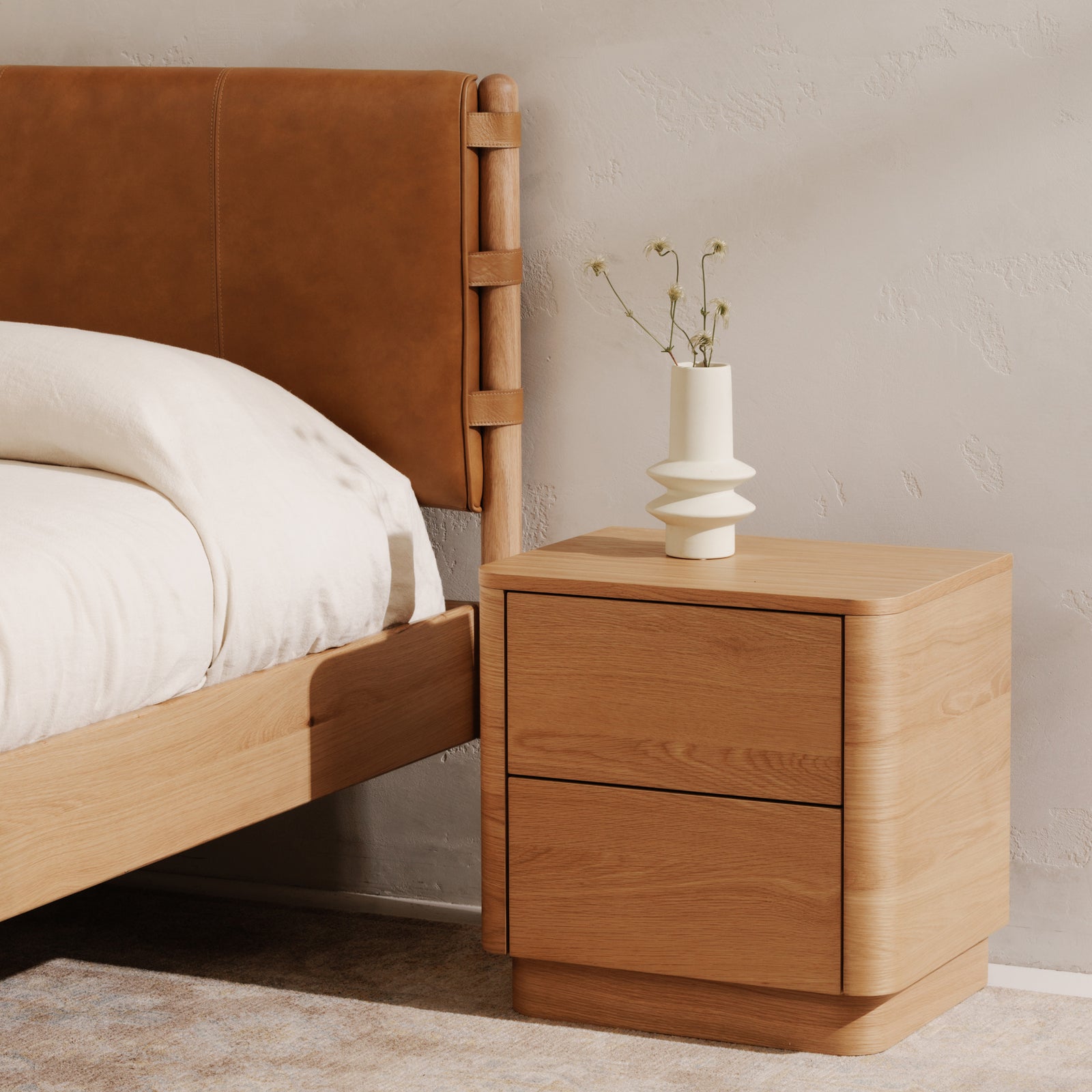 Moe's Home Collection - Round Off Tall Nightstand Oak - YR-1013-24 | American Home Furniture