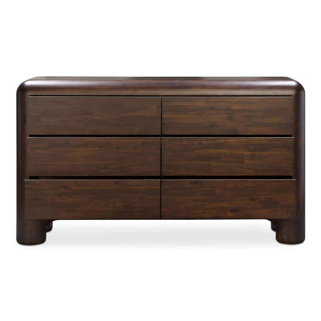 Rowan 6 Drawer Dresser Dark Brown | American Home Furniture