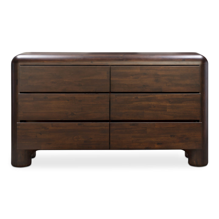 Rowan 6 Drawer Dresser Dark Brown | American Home Furniture