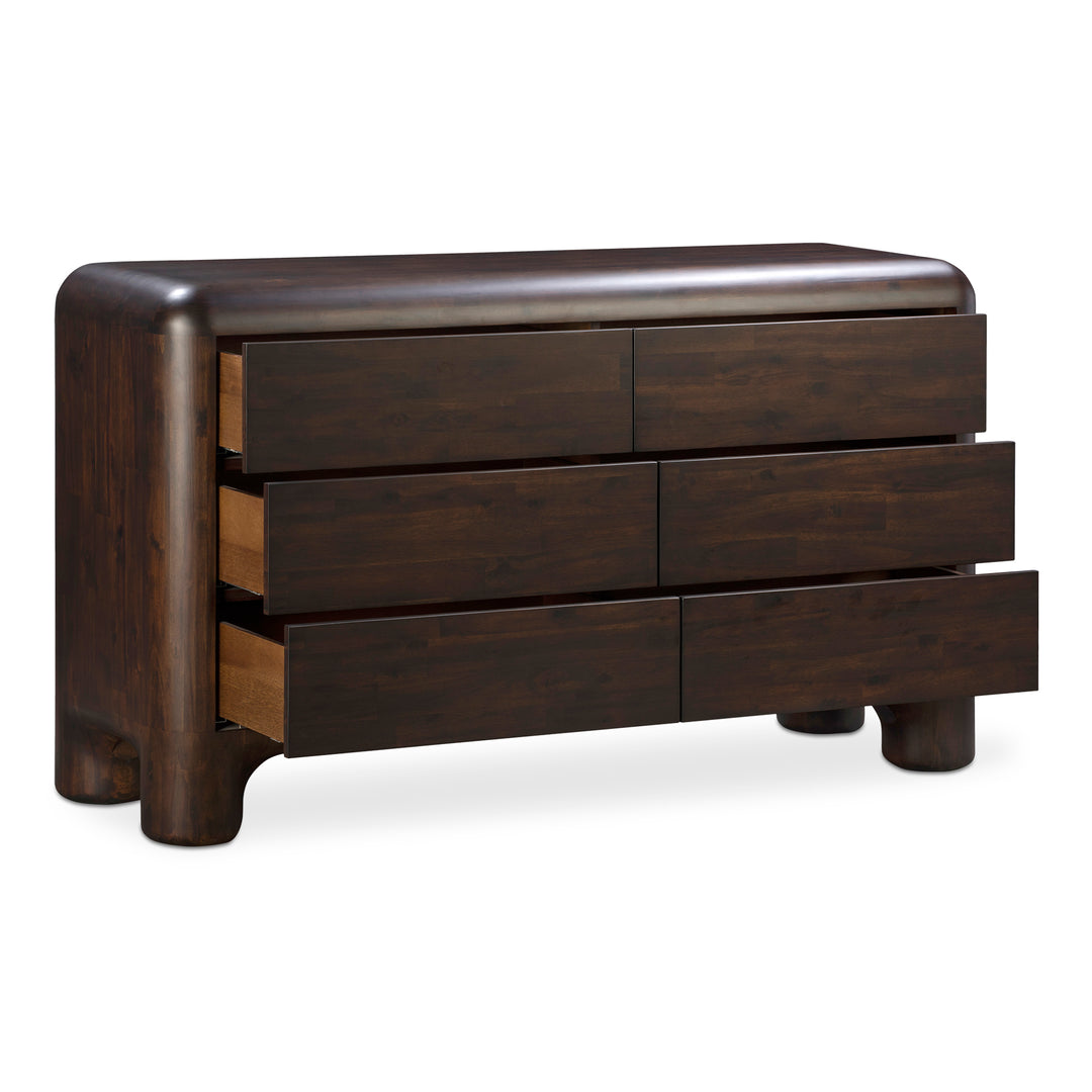 Moe's Home Collection Rowan 6 Drawer Dresser Dark Br