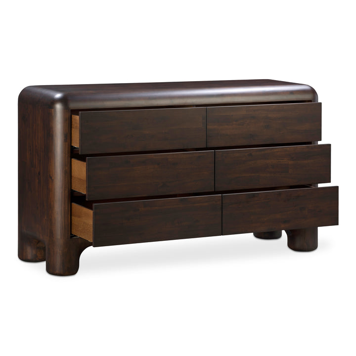 Rowan 6 Drawer Dresser Dark Brown | American Home Furniture