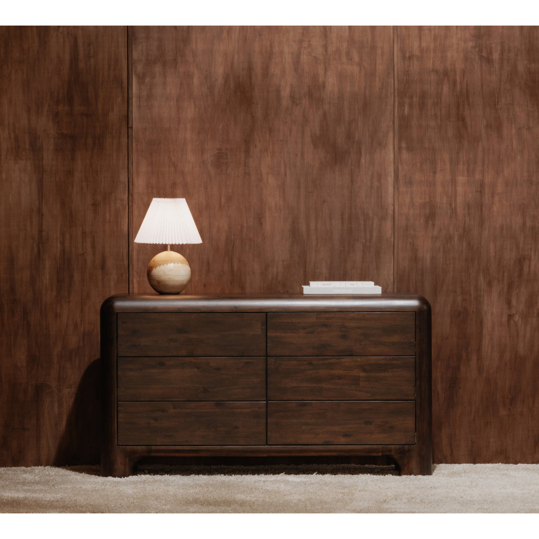 Rowan 6 Drawer Dresser Dark Brown | American Home Furniture