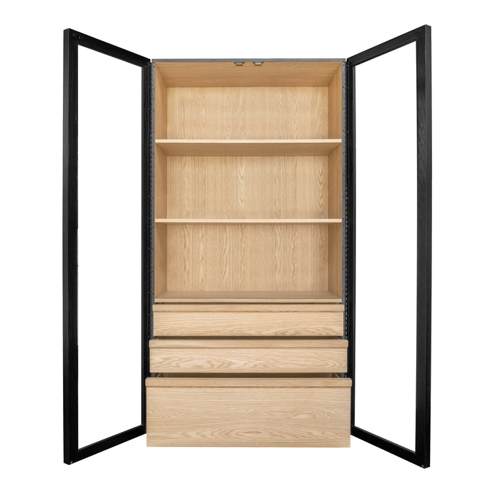 Moe's Home Collection - Charlotte Tall Cabinet Black - YR-1021-37 | American Home Furniture