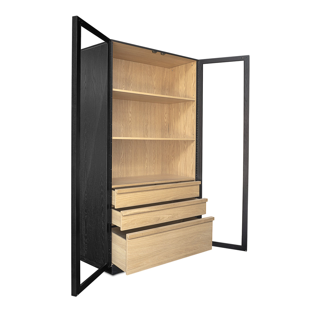 Moe's Home Collection - Charlotte Tall Cabinet Black - YR-1021-37 | American Home Furniture