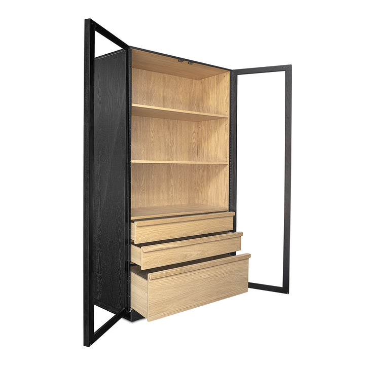 Moe's Home Collection - Charlotte Tall Cabinet Black - YR-1021-37 | American Home Furniture
