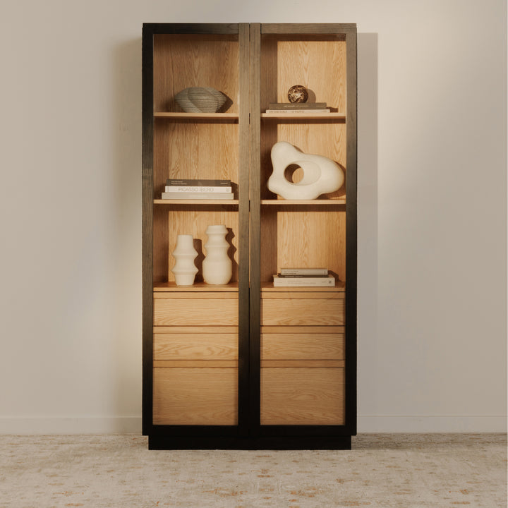 Moe's Home Collection - Charlotte Tall Cabinet Black - YR-1021-37 | American Home Furniture