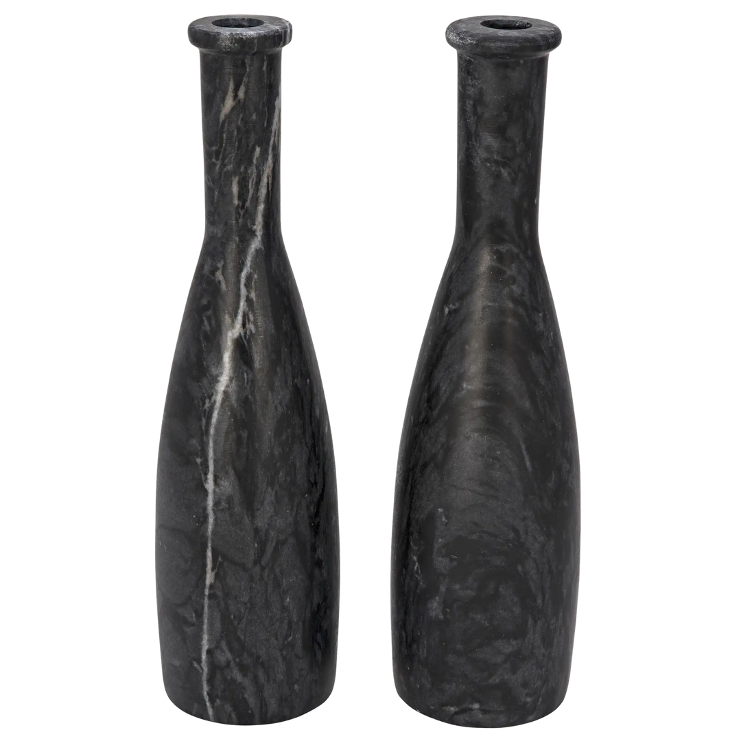 American Home Furniture | Noir - Moris Decorative Candle Holder, Set of 2, Black