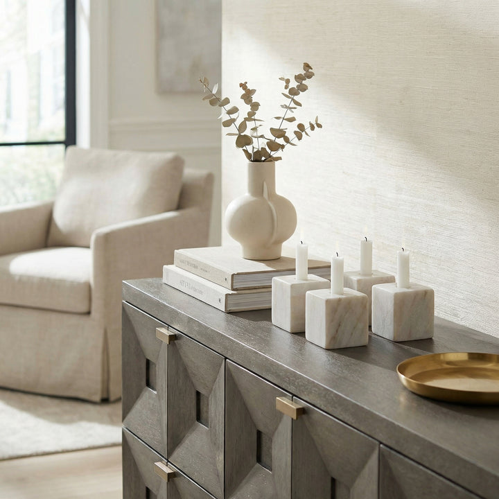 Noir - Cube Decorative Candle Holder, Set of 4 - YT0717-5WH