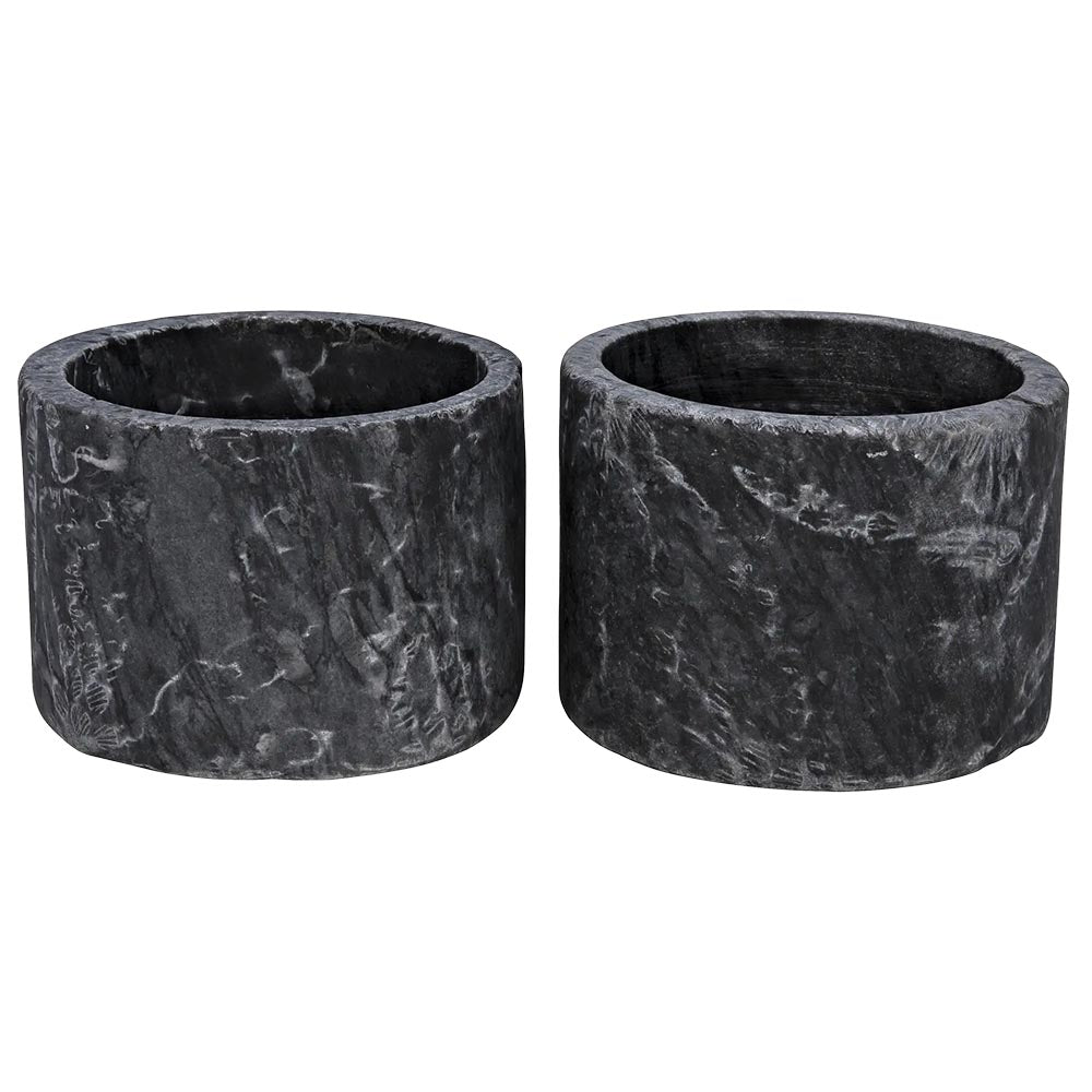 Noir - Syma Decorative Candle Holder, Set of 2 - YT0717-6BL