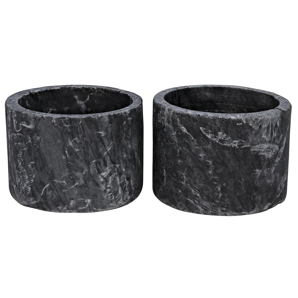 Noir - Syma Decorative Candle Holder, Set of 2 - YT0717-6BL