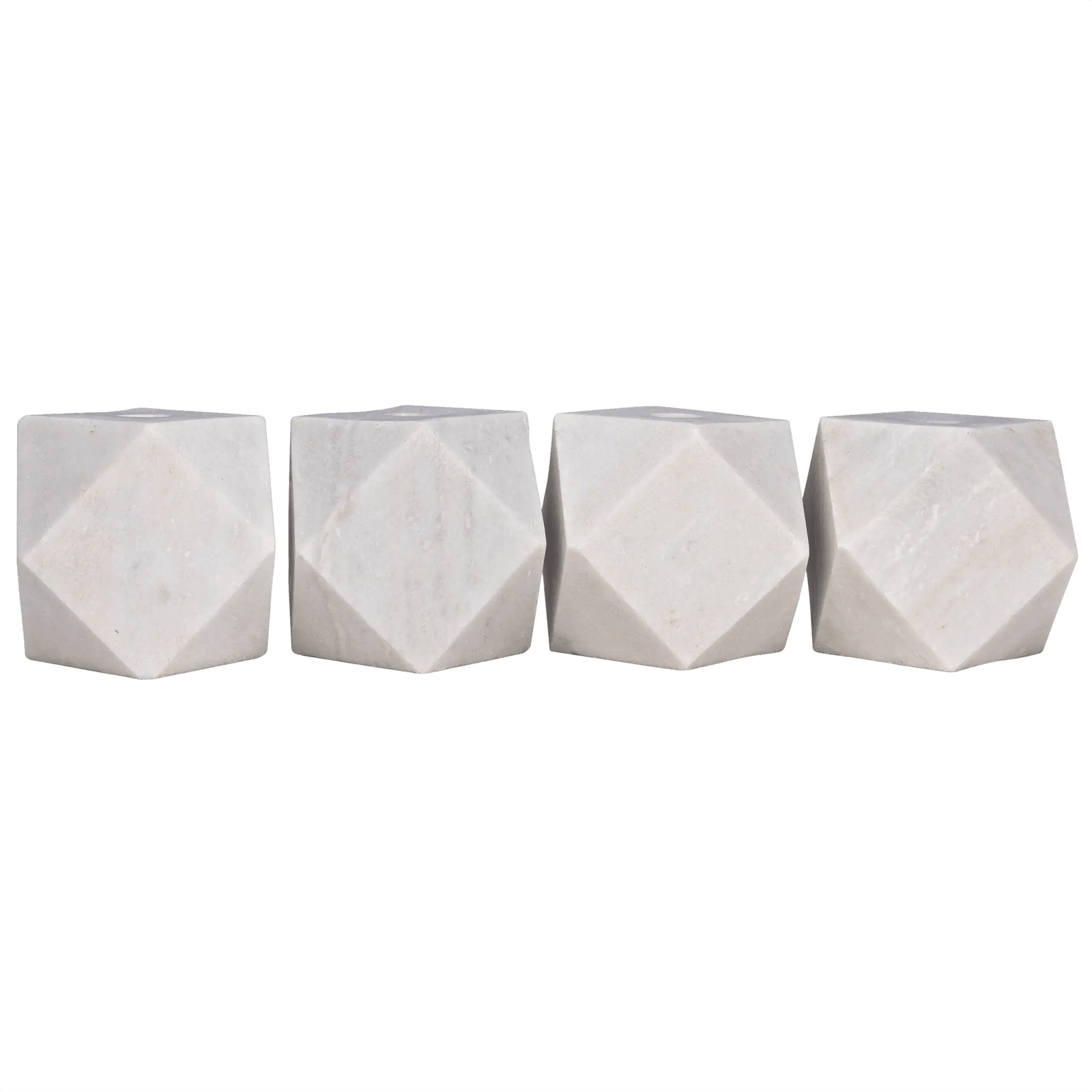 Noir Polyhedron Decorative Candle Holder 2, Set of 4 DECORATIVE OBJECTS