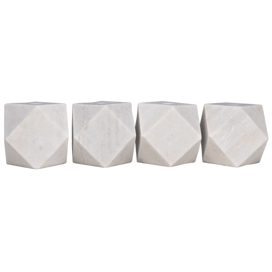 Noir Polyhedron Decorative Candle Holder 2, Set of 4 DECORATIVE OBJECTS