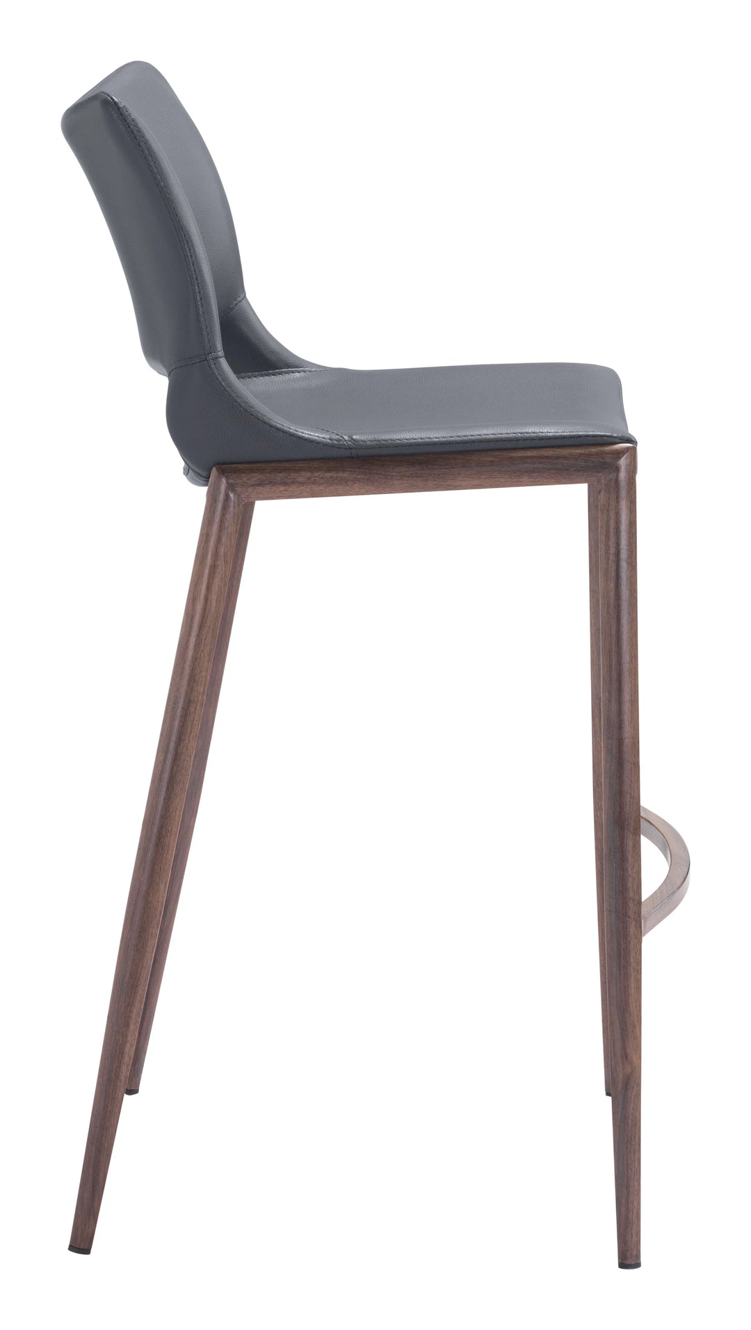 Ace Barstool (Set of 2) Dark Gray & Walnut - AmericanHomeFurniture