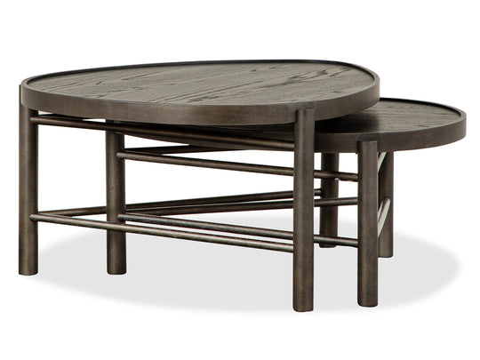 Hadleigh Black Coffee Bean Shaped Nesting Cocktail Table - T5711-52