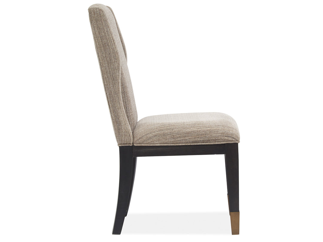 Ryker Nocturn Black And Coventry Grey Upholstered Host Chair - Set of 2 - D5013-66