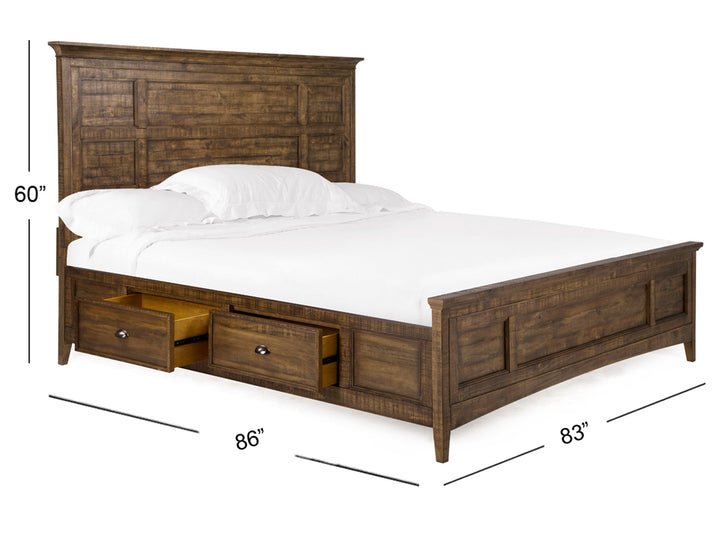 Bay Creek Toasted Nutmeg Panel Storage Bed
