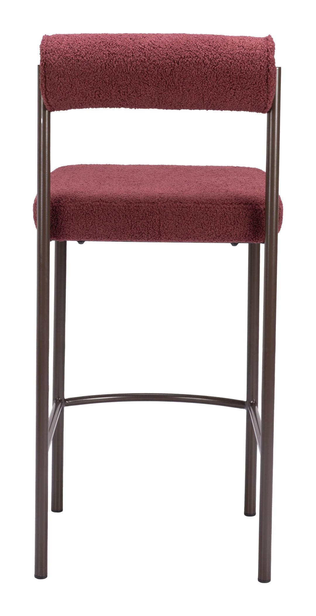 Livorno Counter Stool (Set of 2) Red & Bronze - AmericanHomeFurniture