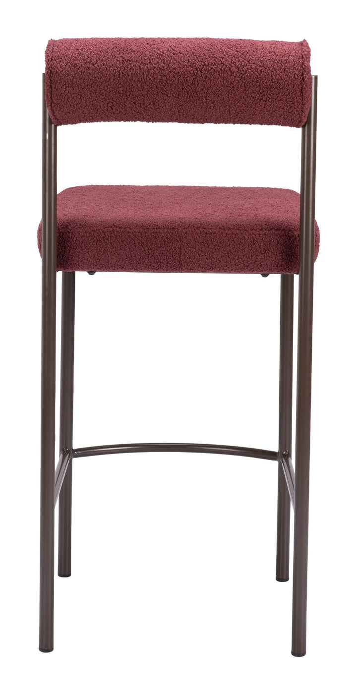 Livorno Counter Stool (Set of 2) Red & Bronze - AmericanHomeFurniture