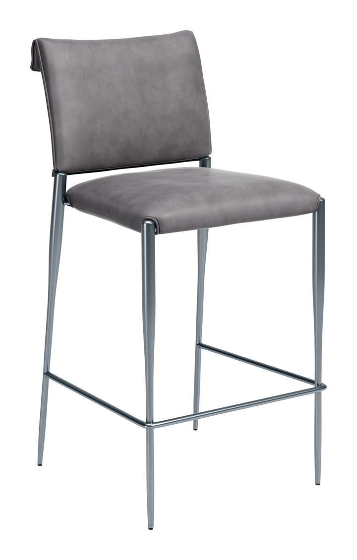 Freesia Barstool (Set of 2) Charcoal Gray
