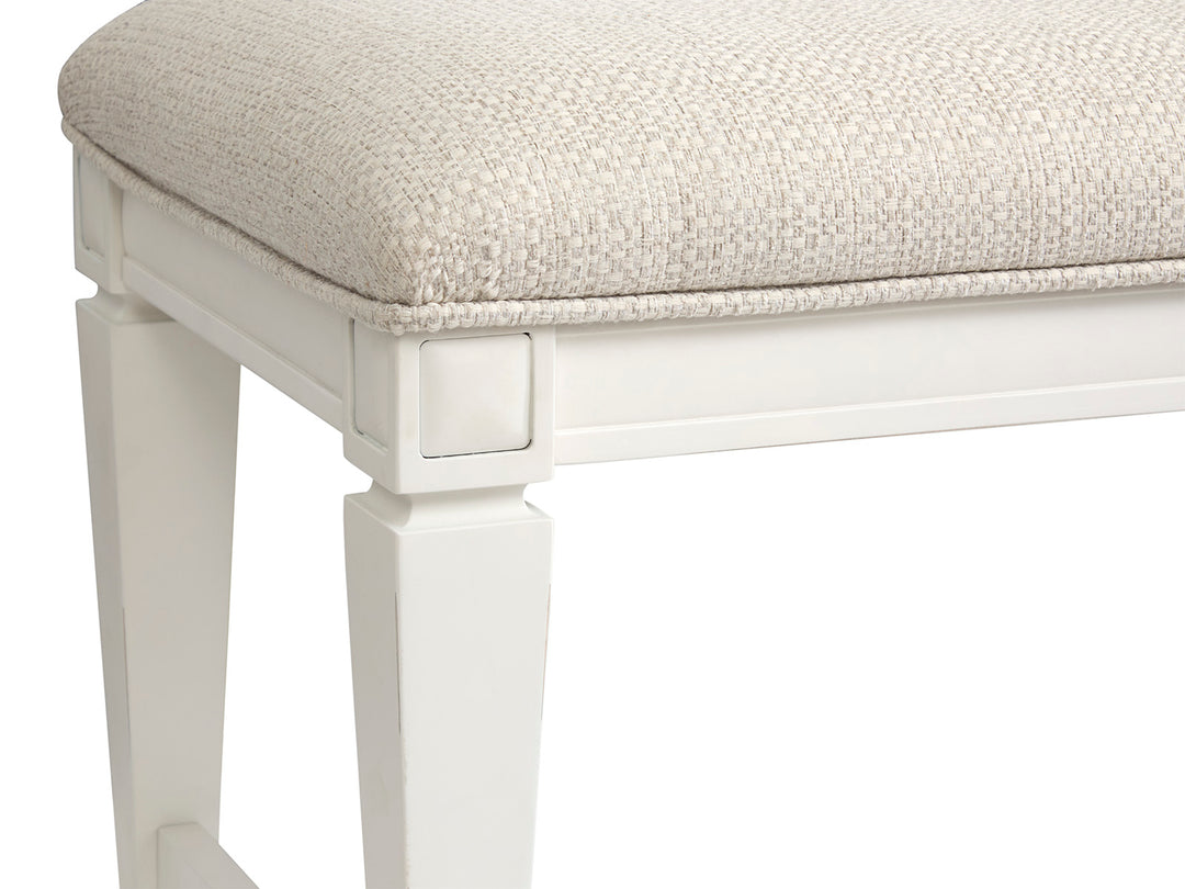 Willowbrook Egg Shell White Upholstered Bench - D5324-68