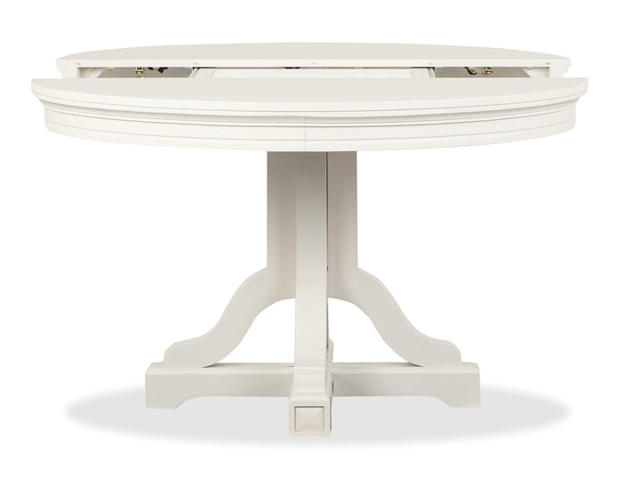 Willowbrook Egg Shell White Extendable 48" Round Dining Table - D5324-25