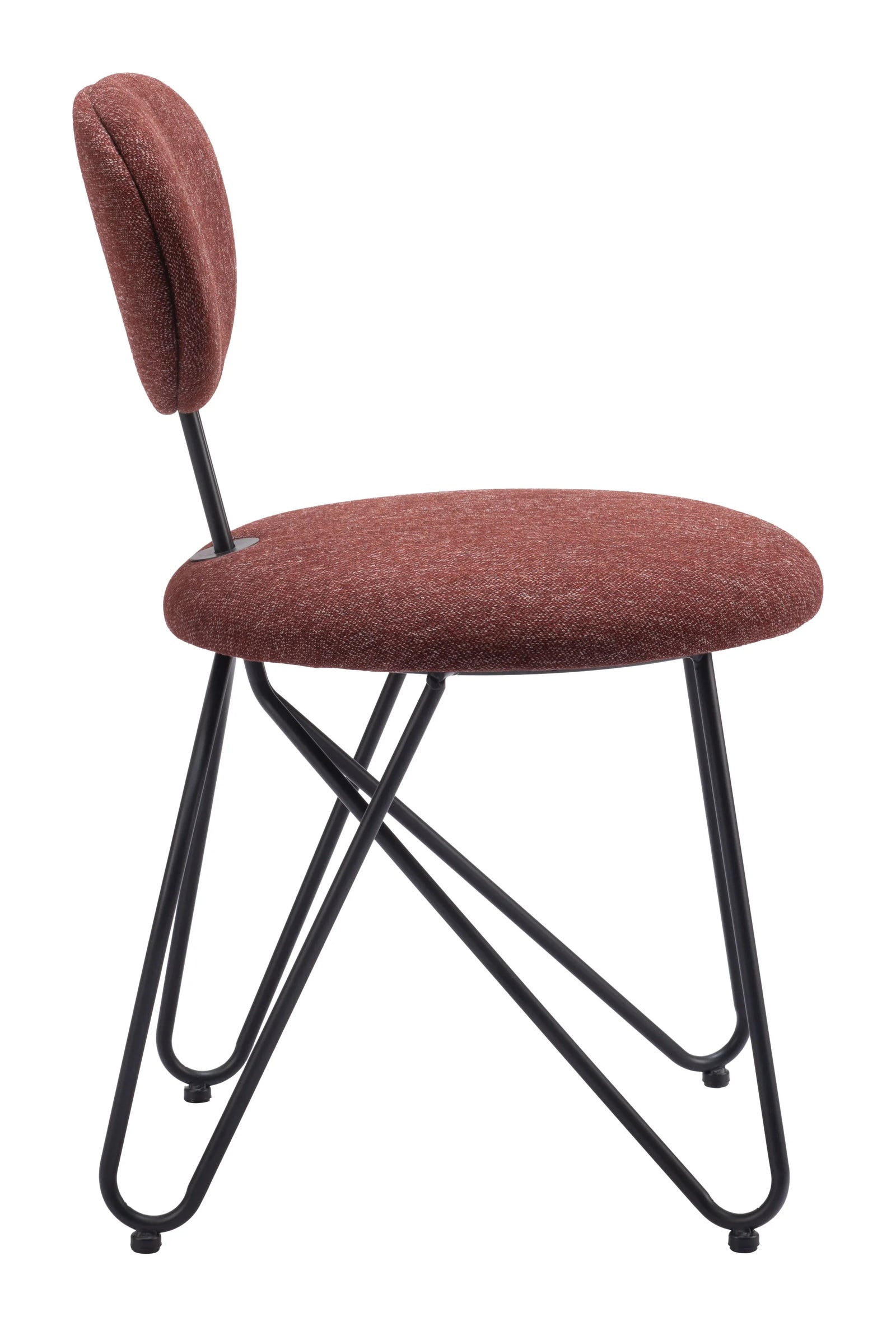 Zuo Novi Dining Chair (Set of 2) Maroon Brown DINING CHAIRS