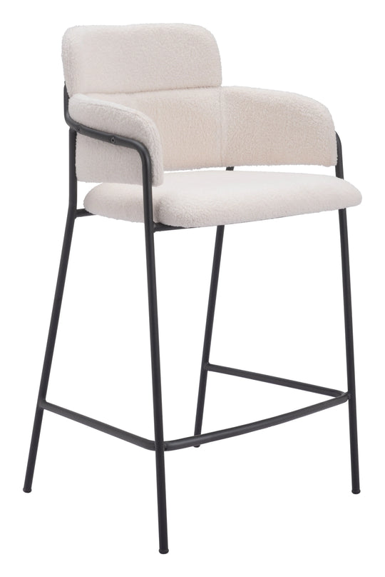 Zuo Marcel Counter Stool (Set of 2) Cream BAR STOOLS + COUNTER STOOLS