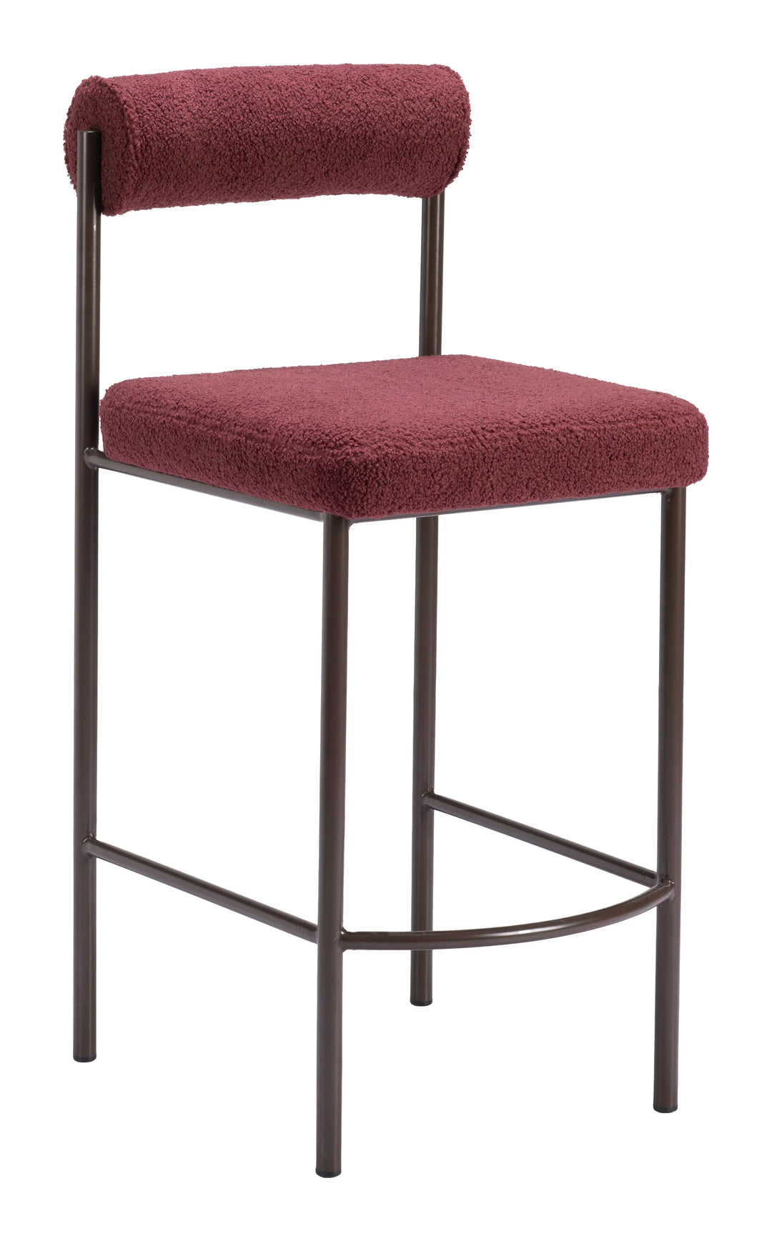 Livorno Counter Stool (Set of 2) Red & Bronze - AmericanHomeFurniture