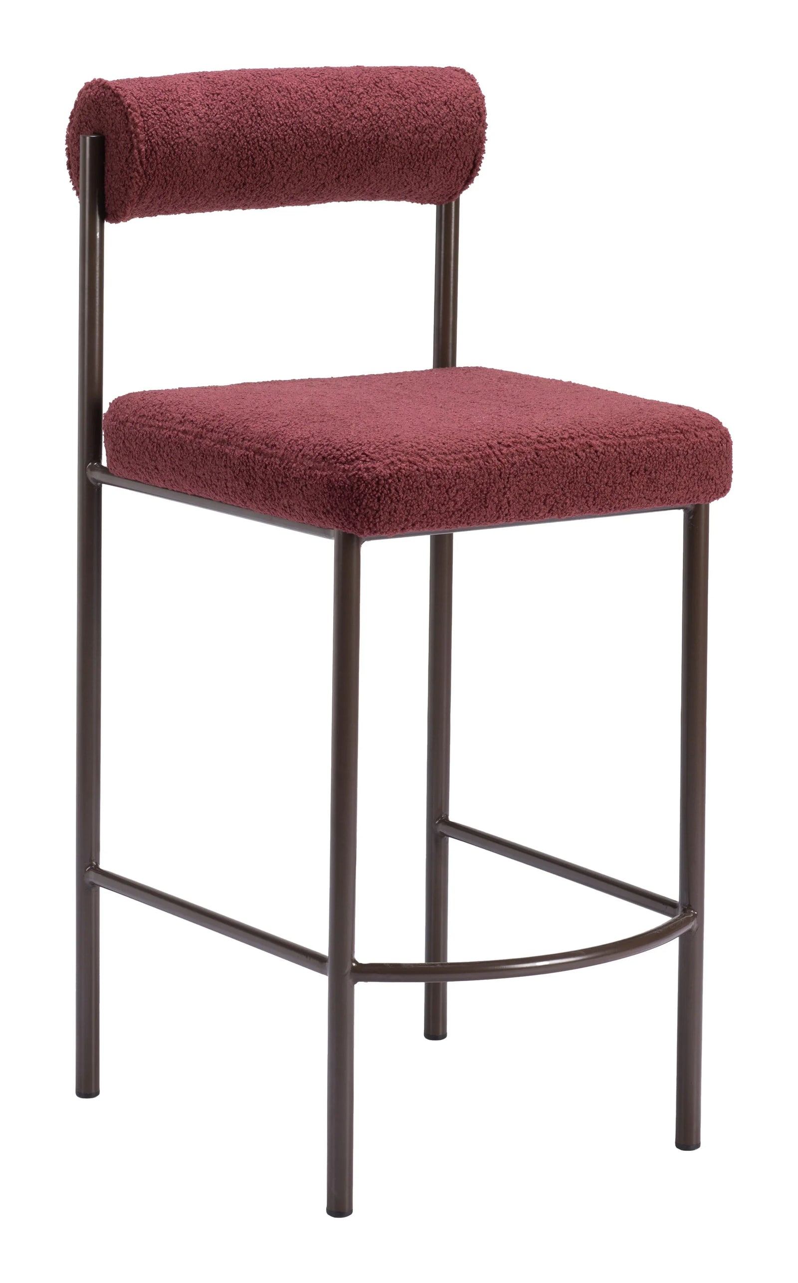 Zuo Livorno Counter Stool (Set of 2) Red & Bronze BAR STOOLS + COUNTER STOOLS