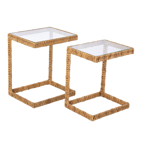 SEI Furniture Ismaya Water Hyacinth C Tables – 2pc Set ACCENT TABLES
