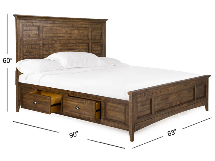 Bay Creek Toasted Nutmeg California King Panel Storage Bed - B4398-75