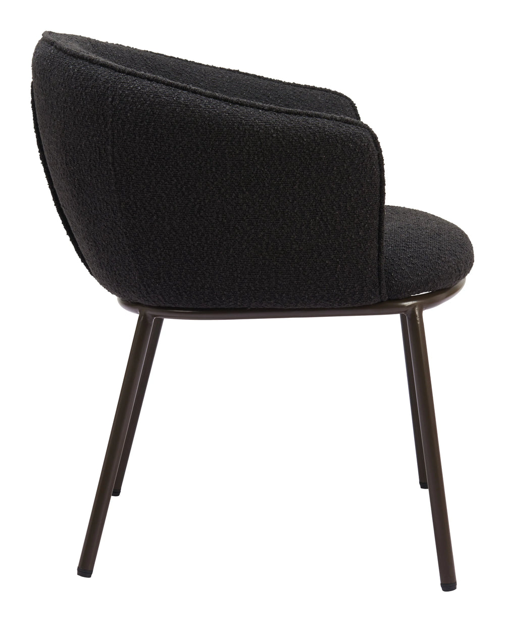 Essen Dining Chair Black & Bronze - AmericanHomeFurniture