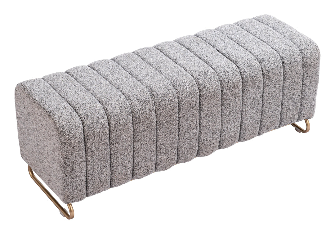Pender Bench Stone Gray - AmericanHomeFurniture