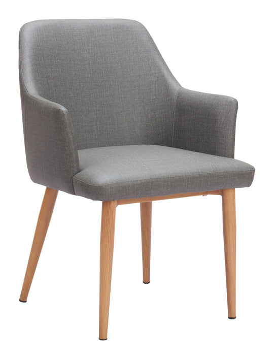 Zuo Wisom Dining Chair (Set of 2) Gray DINING CHAIRS
