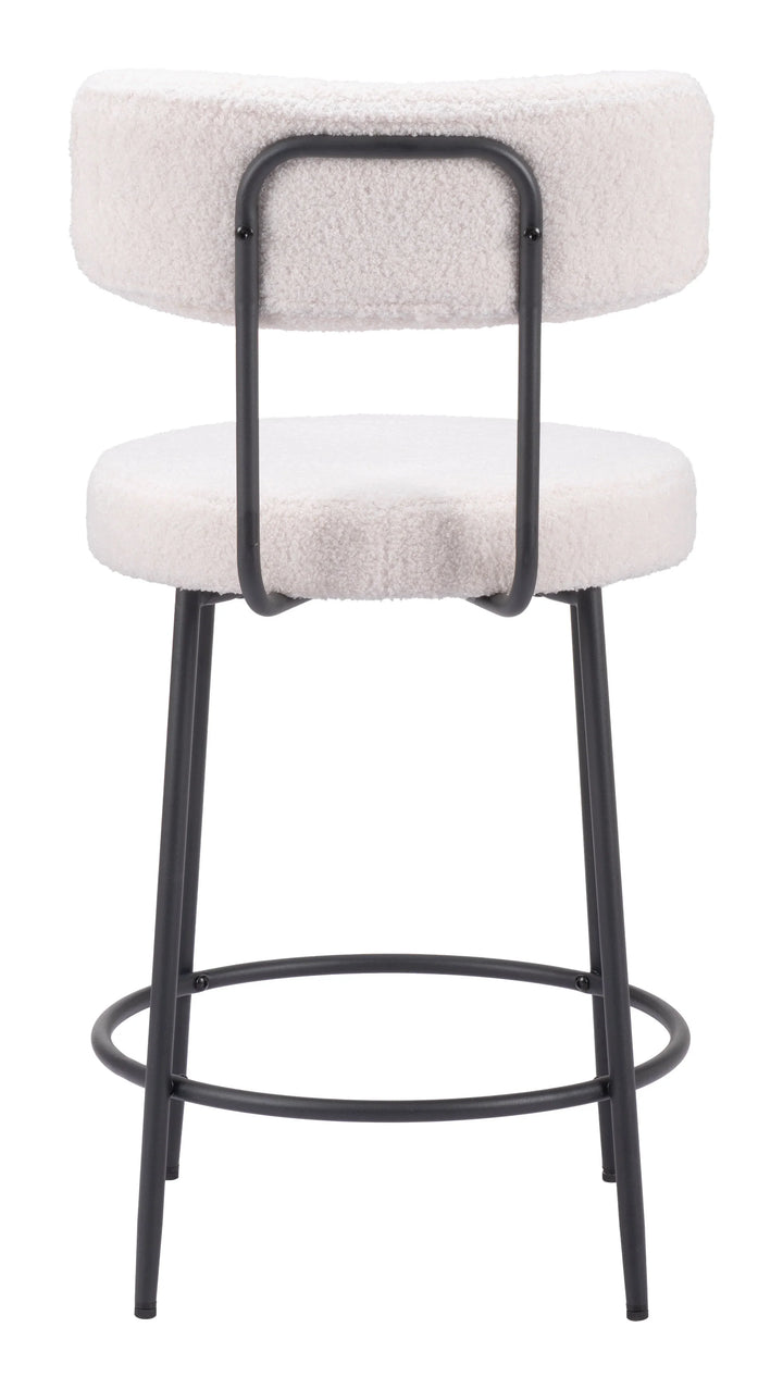 Blanca Counter Stool (Set of 2) Ivory - AmericanHomeFurniture