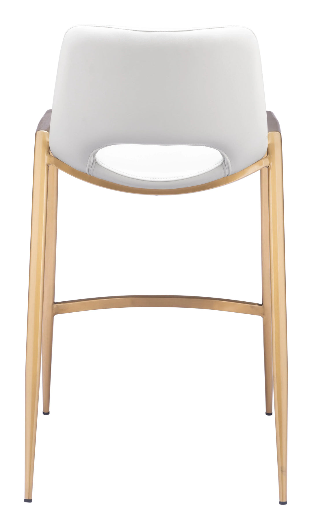Desi Counter Stool (Set of 2) White & Gold - AmericanHomeFurniture