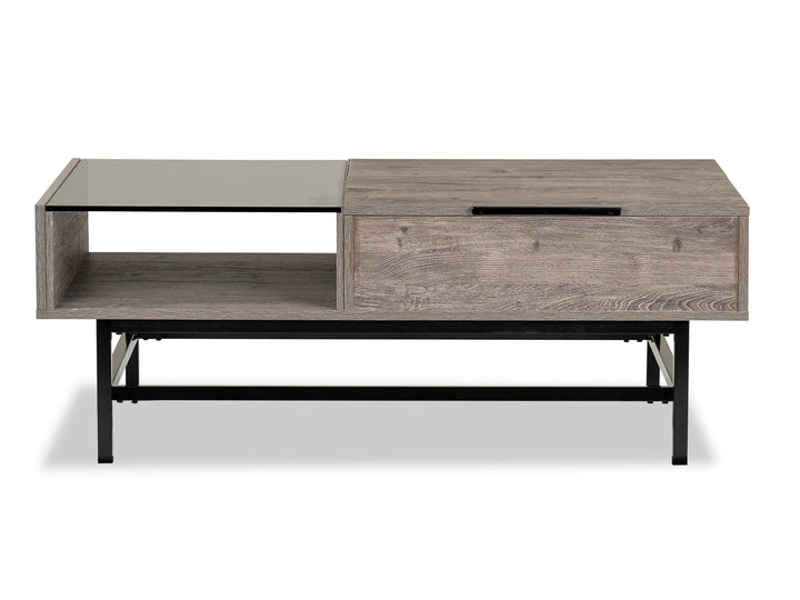 Fenwick Whitetail Brown And Smoke Glass Rectangular Lift Top Cocktail Table - T5962-51