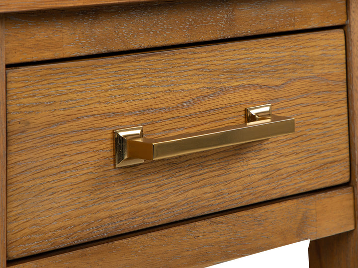 Lindon Belgian Wheat Drawer End Table - T5570-02