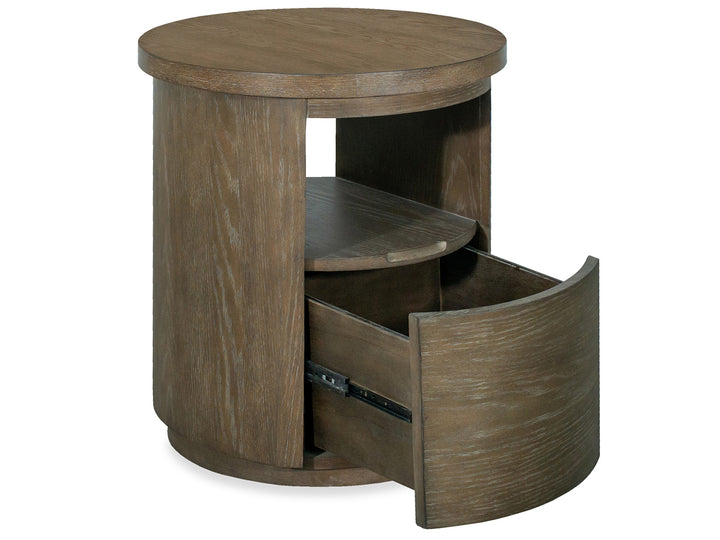 Bosley Lt. Brown Porpoise Round End Table - T5693-05
