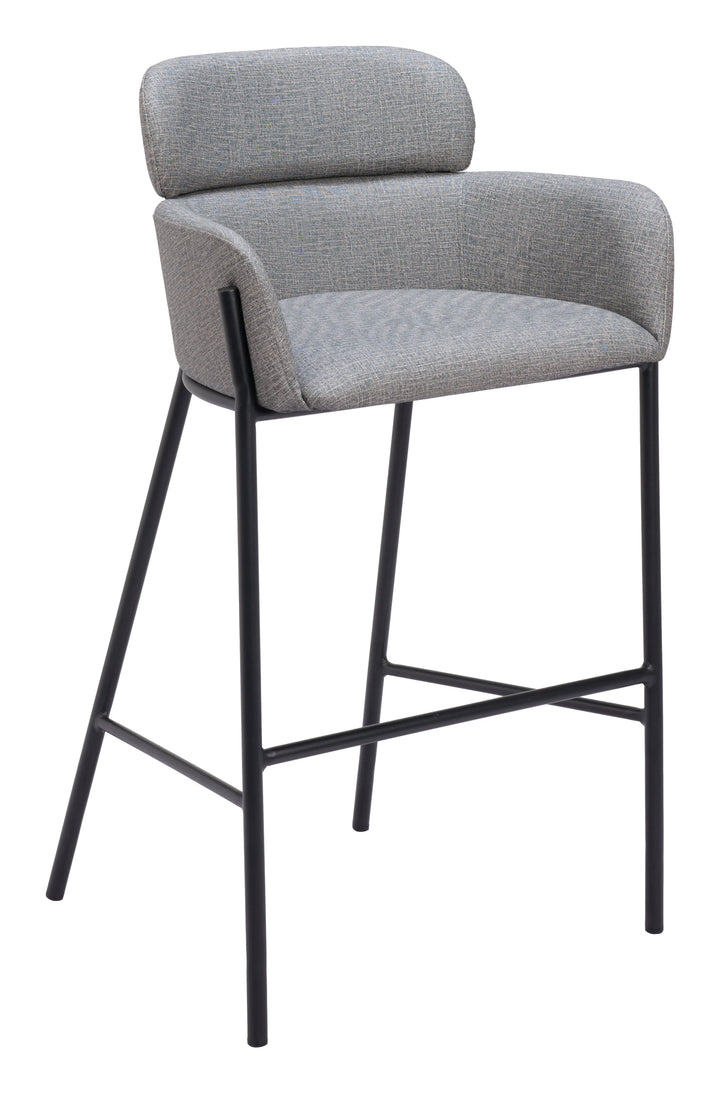Bremor Barstool Slate Gray - AmericanHomeFurniture