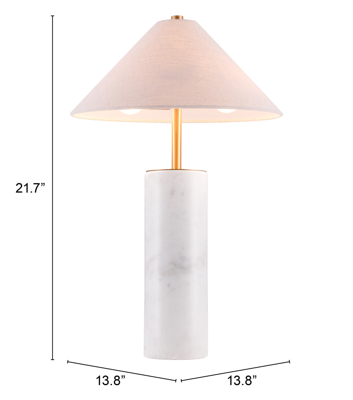 Ciara Table Lamp Beige & White - 56100