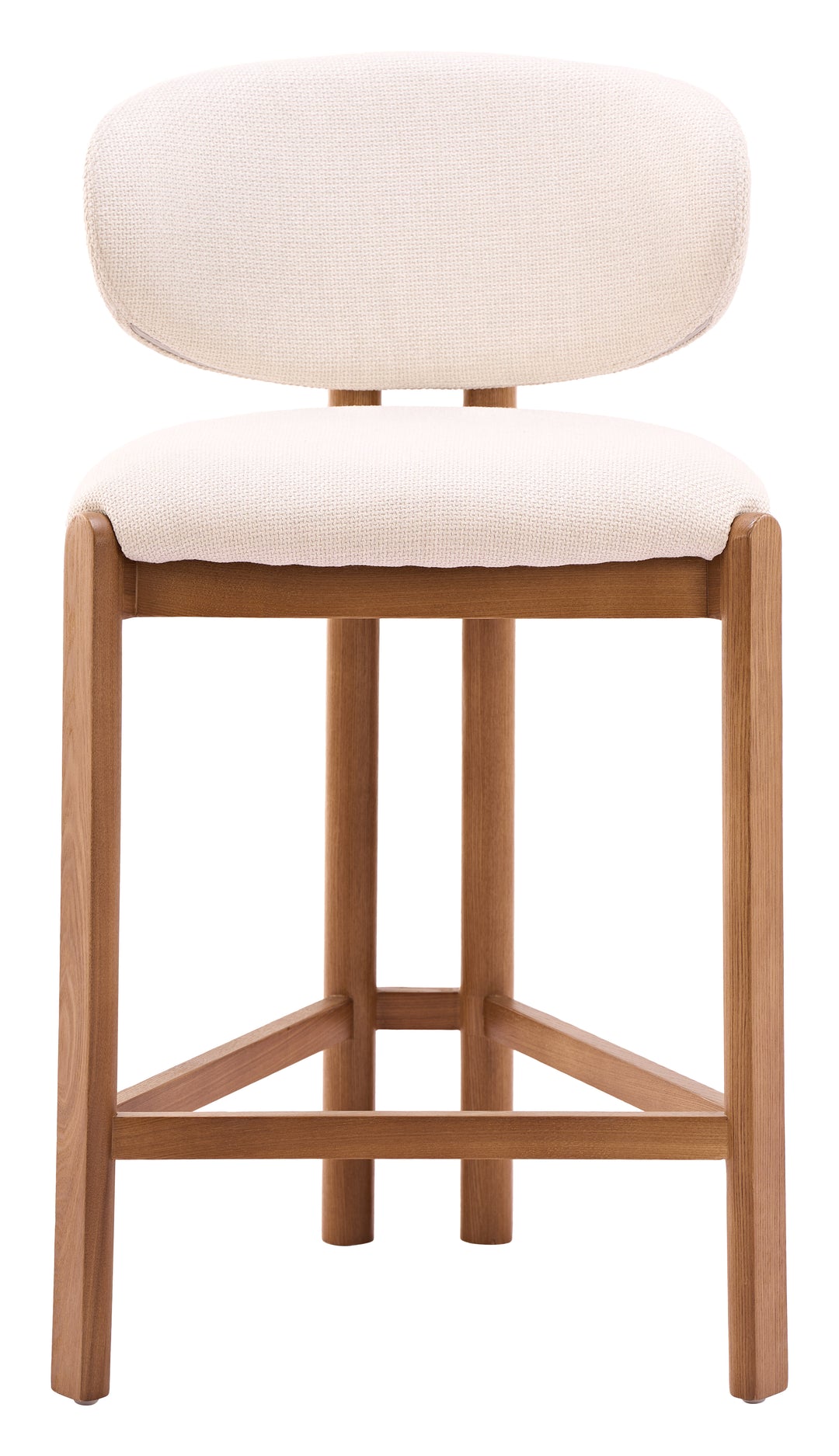Rosetta Counter Stool (Set of 2) Beige & Walnut - 111219