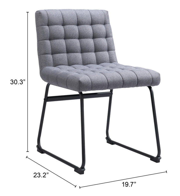 Pago Dining Chair (Set of 2) Gray - AmericanHomeFurniture