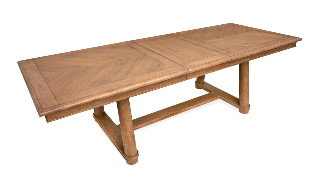 Woodward Dark Clove Trestle Extendable Dining Table - D6521-21