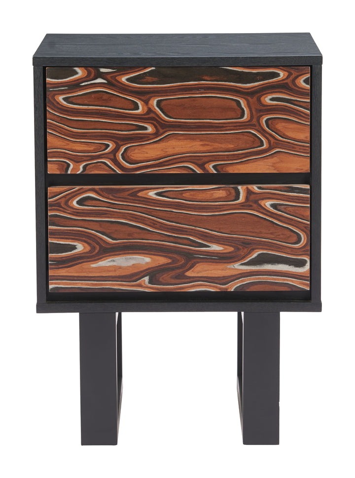 Aremi Nightstand Brown & Black - 110636