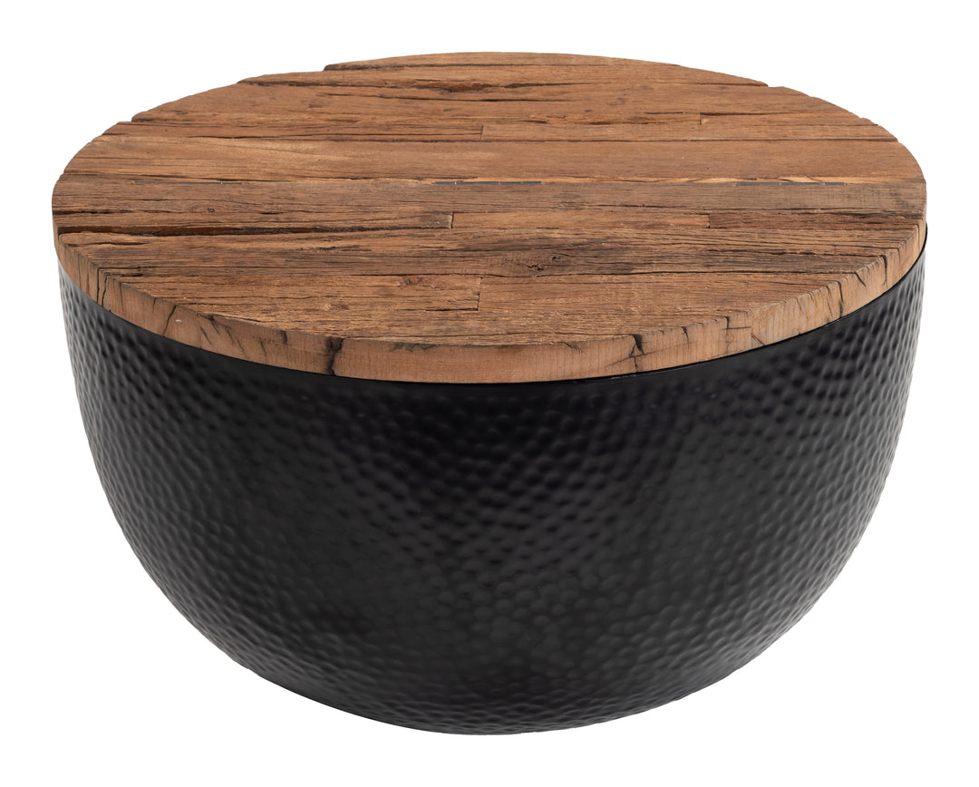 Duskan Storage Coffee Table Natural & Black